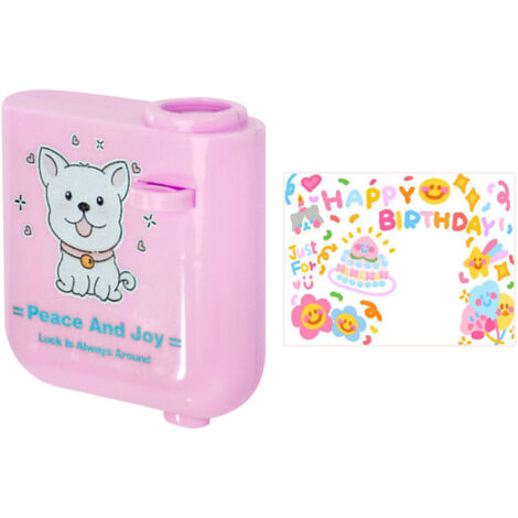 Happy Birthday Projector Mini Birthday Projection Lamp Portable Kids Projection Light for HouseholdSquare 3 Pink (1/2)