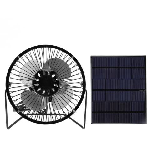 Mini Solar Fan 6V 3.5W USB Solar Powered Black Polysilicon Material Portable Solar Panel Fan for Picnic Fishing