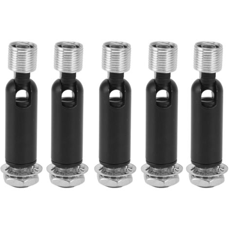 5Pcs M10 Sloped Ceiling Adapter for Ceiling Lamp Pendant Light Chandelier Track Suspension Accessories M10 External Gear Steering Joint Black (1/5)