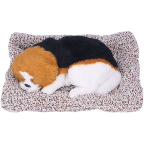 Simulation Dog with Sound Lovely Vivid Novel Gifts Plush Plastic Material Dog Toy Car DecorationBig Dog Beagle The (1/5)