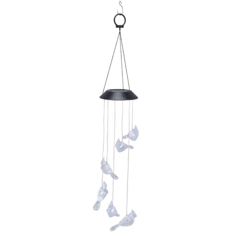 LED Solar Wind Chimes Color Change Waterproof Bird Wind Chimes Light for Courtyard Garden Patio (1/5)