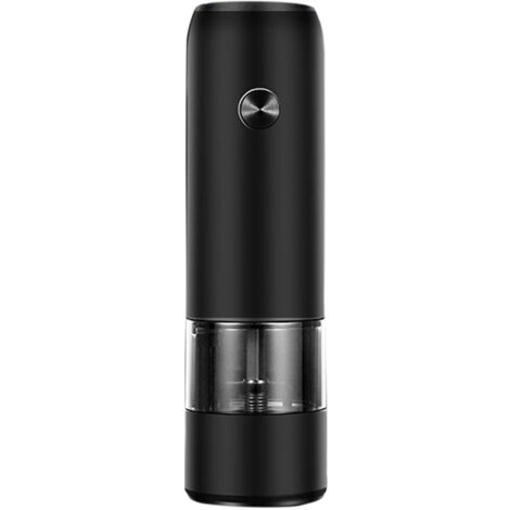 Electric Pepper Grinder Black Usb Charging High Hardness Wear Resistant Automatic Pepper Mill Grinder For Kitchen Restaurant (1/5)