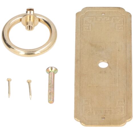 Cabinet Door Handle Chinese Furniture Antique Pattern Pure Copper Cabinet Doors Window Retro HandleLength 10cm (1/5)