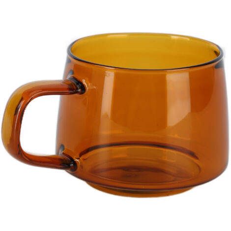Transparent Coffee Cup 250ML Borosilicate Cup Glass Tea Water Milk Mug with HandleSuccinite (1/5)