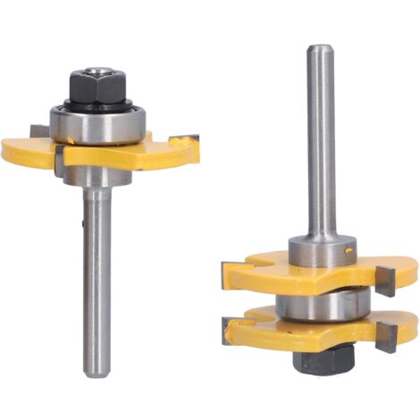 2Pcs T Shape Router Bit High Speed Steel Wood Milling Cutter for DIY Woodworking Carpentry (1/5)