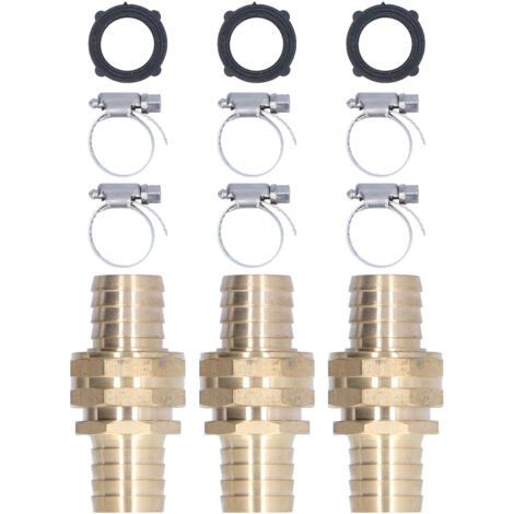 3 Set 3/4in Female Male Thread Garden Hose Repair Connector for 3/4in Or 5/8in Garden Hose Fitting (1/5)
