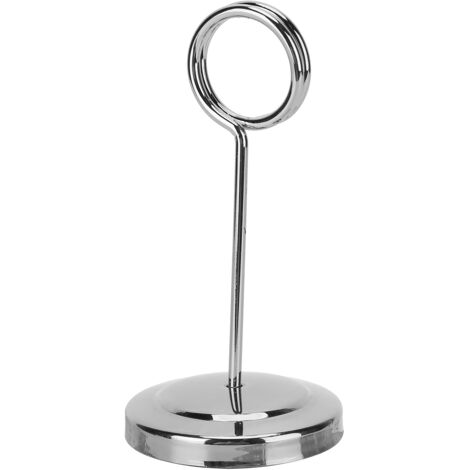 Table Number Holder Stainless Steel Durable Fade Resistant Lightweight Picture Clip for Hotel Restaurant10.5cm Silver (1/5)