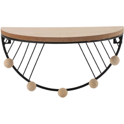 Modern Wall Shelves Fan Shaped Textured Exquisite Floating Shelves for Living Rooms Bedrooms Study Rooms Black (1/5)