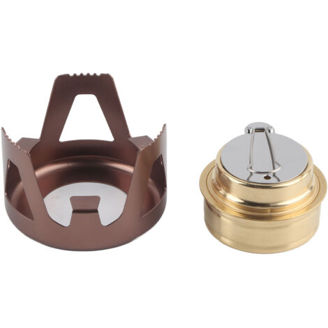 Portable Ethanol Stove Burner Outdoor Camping Cooker Furnace Cookware with Storage Bag Coffee Color