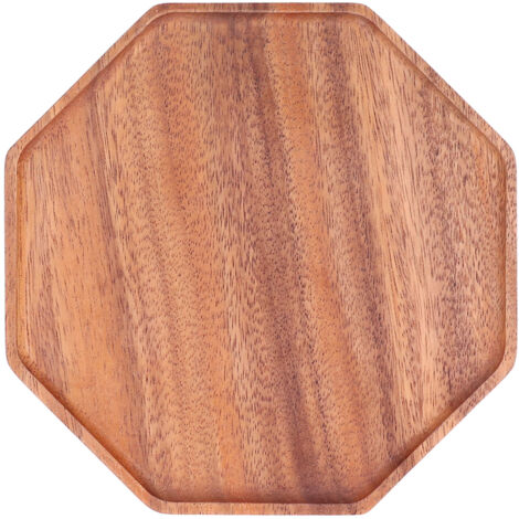 Tea Plate Natural Wood Environmental Protection Uniform Texture Odorless Serving Tray25x25x2cm (1/5)