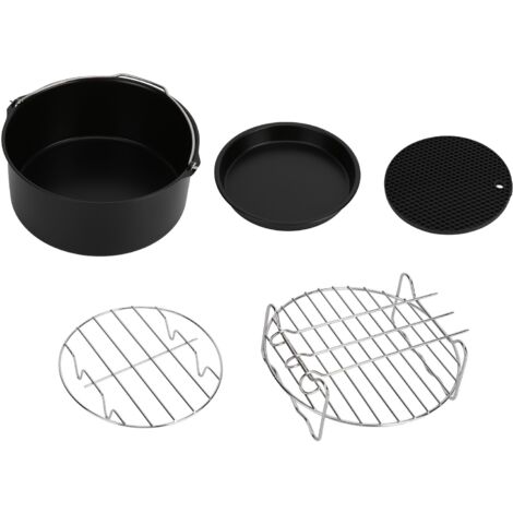 Fryer Accessories Pizza Pan Cake Pan Silicone Pad Skewers Grill Rack Baking Tray for 7in Fryer (1/5)