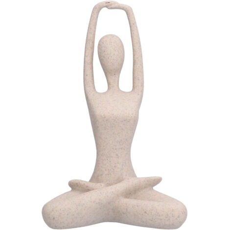 Yoga Pose Statue Nordic Sandstone Resin Yoga Pose Figurines Collectible Decoration Gifts for Home Office DecorBL561 (1/5)