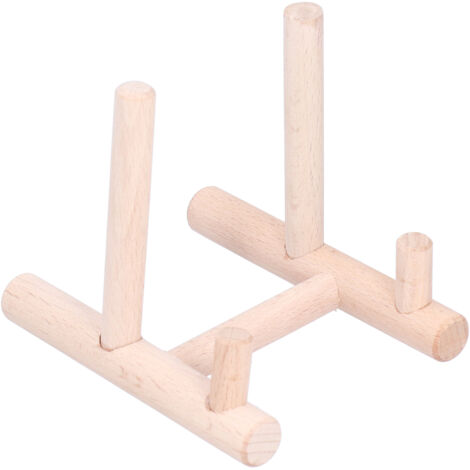 Wooden Desktop Ornament Household Modern Plate Holder Stand Home Decoration for Party (1/5)