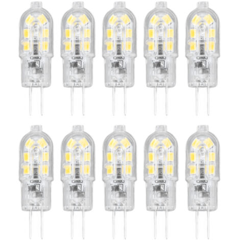 10Pcs G4 LED Bulb Brightness Dimming High Color Rendering Transparent Shell Light Bulbs for Landscape Lights DC 12V White Light (1/5)