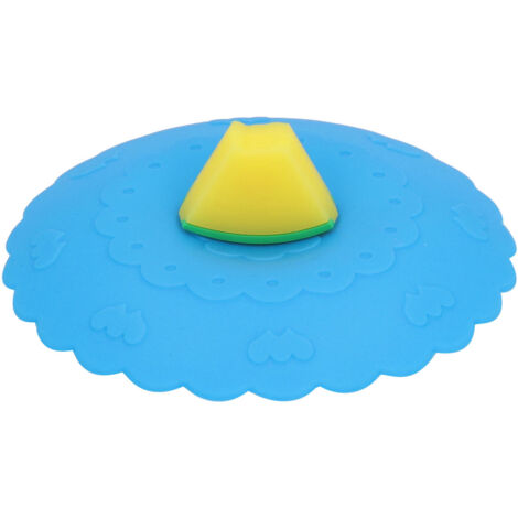Silicone Lid Dustproof and Heat Resistant Hot and Cold Beverage Cup Cover for Kitchen HomeBlue (1/5)