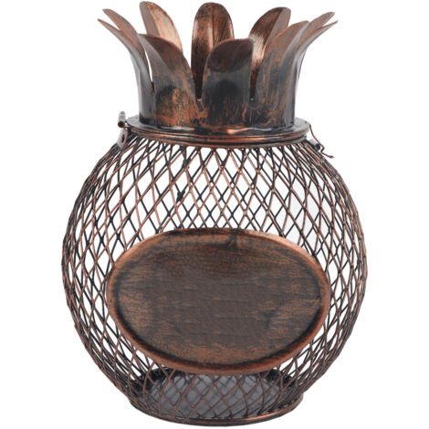 Wine Cork Container Iron Pineapple Shaped Wine Bottle Cork Storage Box Ornament for Home Bar Decoration (1/5)