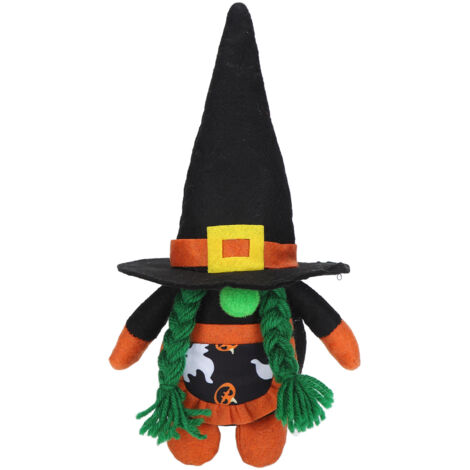 Halloween Gnome Plush Decor Handmade Eco Friendly Portable Durable Rudolph Faceless Doll for Home Party TableWitch (1/5)