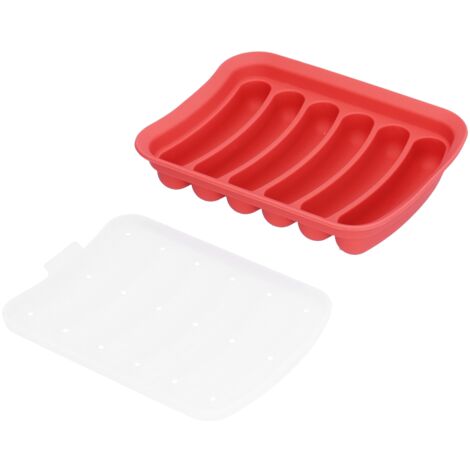 Sausage Mold Food Grade Silicone Nonstick Sausage Maker Molds Homemade Hot Dogs Mold DIY Baking Tools for Home Kitchen Restaurant HotelRed (1/5)