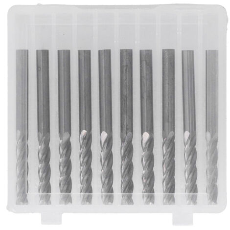 10Pcs 4 Flutes Milling Cutter No Burr Engrave Machine Knife 3.175x15mm for Acrylic MDF PVC (1/5)