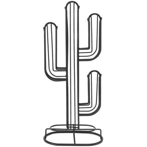 Cactus Shaped Coffee Pod Holder Home Black Iron Coffee Capsule Storage Stand Organizer Holds 48 Coffee Pods (1/5)