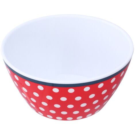 500ml Salad Bowl Thickened Snack Dessert Cake Fruit Bowl for Baking Table DecorationRed Dot