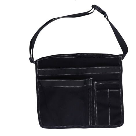 Tool Waist Bag Lightweight Multi Pocket Oxford Cloth Waist Tool Pouch for Garden Climbing OutdoorBlack (1/5)