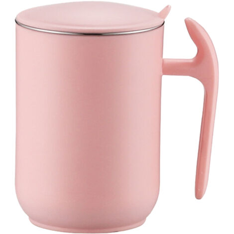 550ml Stainless Steel Double Walled Mugs Leakproof Prevent Scalding Frosted Insulated Coffee Mugs for Home Cafe Office Sakura Pink 550ml