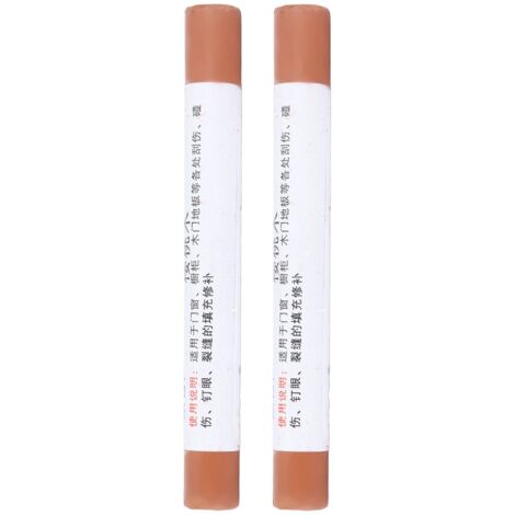 2pcs Furniture Paint Floor Repair Crayon Scratch Patch Paint Pen Wood Composite Repairing Material Cherry Wood (1/5)