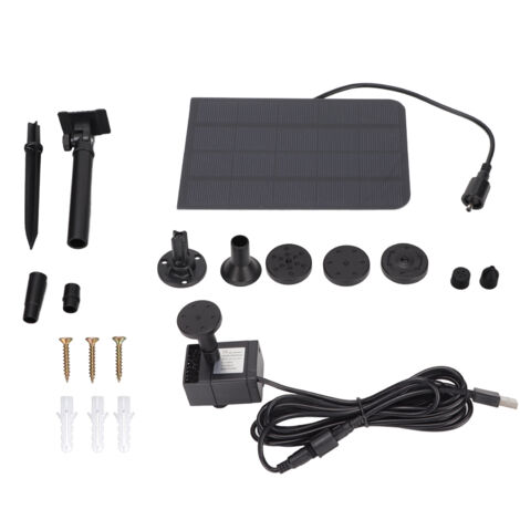 Solar Fountain Pond Pump 200L/H Solar Water Pump USB Powered Landscape Garden Fountain Pump (1/5)