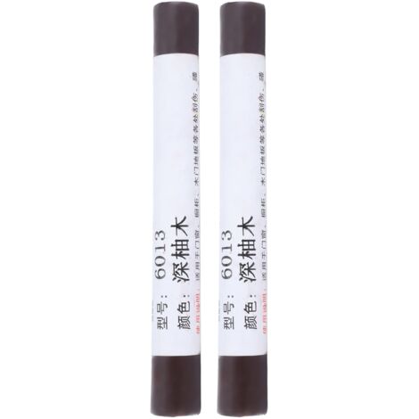 2pcs Furniture Paint Floor Repair Crayon Scratch Patch Paint Pen Wood Composite Repairing Material Dark Teak (1/5)