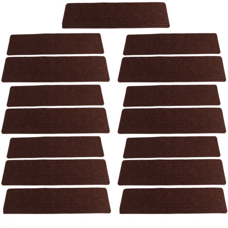 15Pcs Stair Treads 8x30in Anti Skid Polyester Fiber High Safety Easy Installation Durable Low Noise Stair Treads Carpet