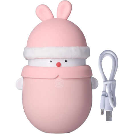 6000mAh 2 In 1 Reusable Hand Warmer Power Bank Mini Cute 2 Gears Adjustable Portable Rechargeable HeaterRabbit (1/5)