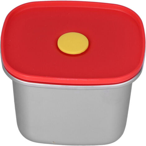 Lunch Box Red Excellent Sealing Easily Clean Environmental Protection Food Storage Containers for Students550ml (1/5)