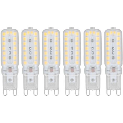 6pcs G9 LED Bulbs 7W Dimmable 360° Illumination Replacement Light Bulb for Wall Desk Cabinet Lamp Warm White 220-240V (1/5)
