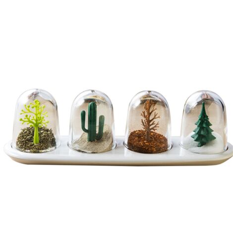 4pcs Seasoning Storage Container Innovative Cute Design Seasoning Shaker Kitchen Spice Jar Set for Home Plant (1/5)