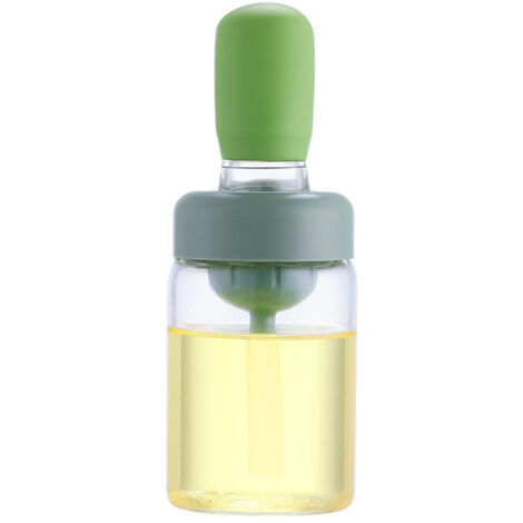 Oil Bottle with Silicone Brush Oil Dispenser Silicone Dropper Measuring Oil Container for Kitchen Cooking Frying Baking (1/5)