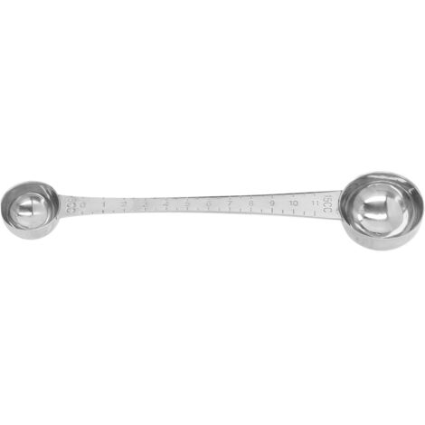 Coffee Scoop with Scale Length Double End Measuring Spoon Stainless Steel Tablespoon Seasoning Spoon (1/5)