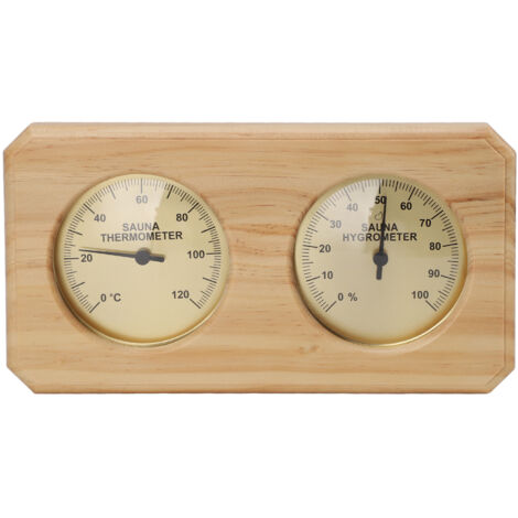 Wooden Sauna Thermometer Hygrometer 2 in 1 Humidity Temperature Measurement Indoor Thermometer Humidity Gauge for Hotel Sauna Room (1/5)