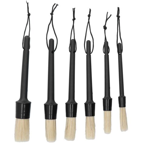 6Pcs/Set Car Detailing Brushes Soft Air Outlet Cleaning Brush for Car Wheels Tire Seat (1/5)
