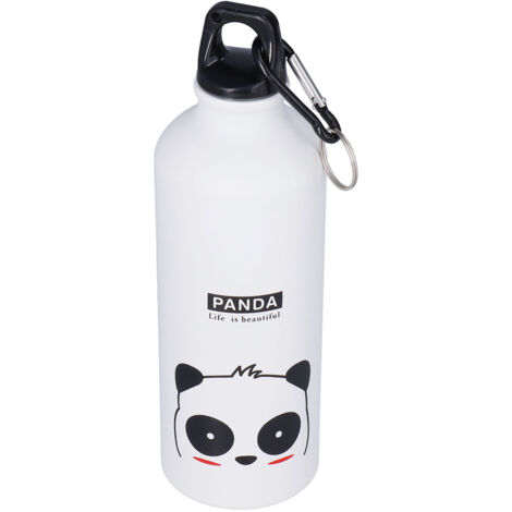 Kids Water Bottle Cute Cartoon 500ml Aluminum Insulated Water Bottle Sport Water JugWhite Panda (1/5)