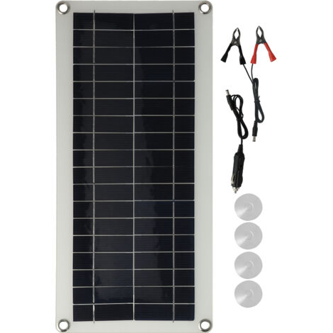 20W Flexible Polycrystalline Solar Panel Controller Dual USB Solar Charger for Car RV Marine Boat