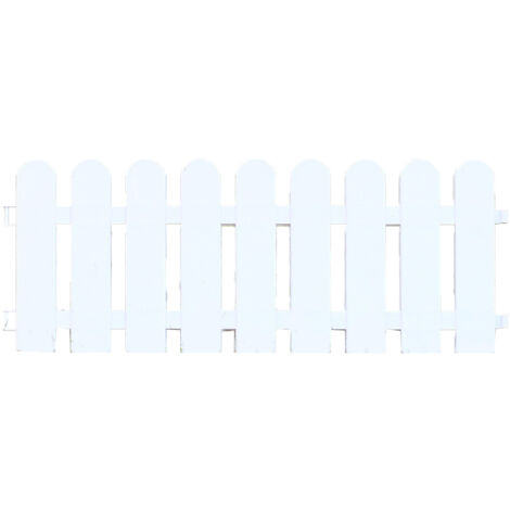 White Edgings Garden Picket Fence Ornamental Grass Lawn Flowerbeds Plant Borders for Indoor and Outdoor Villas 50×20cm / 19.7x7.9in (1/5)