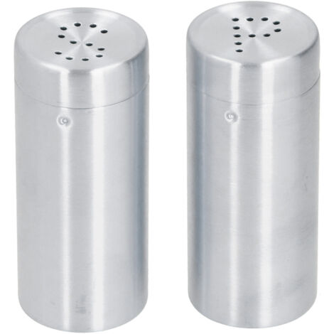 2pcs Spice Jar Stainless Steel Seasoning Bottle Salt and Pepper Shaker Kitchen ToolStainless Steel Color (1/5)