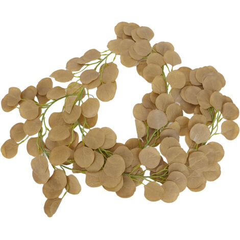 Fake Leaves Fabric Simulated Exquisite Greenery Eucalyptus Garland for Home WeddingYellow