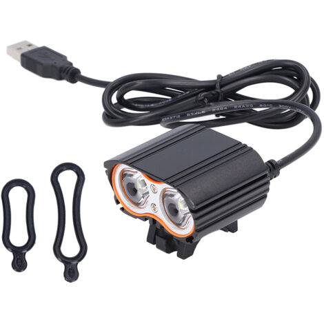 LED Bike Headlamp Aluminum Alloy Super Bright Bicycle Light for Road Racing USB Powered (1/5)