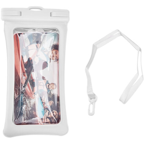 TPU Universal Floating Waterproof Phone Bag Pouch Cover with Lanyard for Below 7.2‑inch PhoneWhite (1/5)