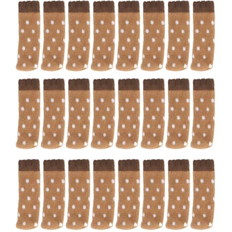 24Pcs Chair Leg Protector 2 Layer Furniture Caps Covers Floor Mute Pads Mats Accessories (1/5)