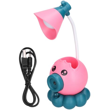 LED Desk Lamp Octopus Shaped Foldable Multifunctional Warm White Light USB Charging Cute Desk LampPink (1/5)