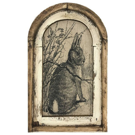 Easter Bunny Poster Vintage Wall Art Spring Farmhouse Country Charm Poster Home Bedroom Yard Retro Wall Decor (1/5)