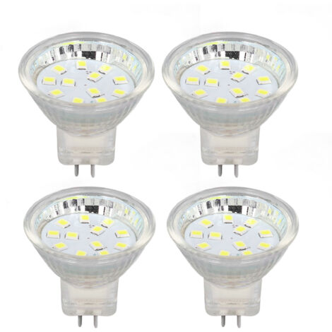 4PCS MR11 12LED Light Bulb 2W 300LM Spot Light Bulb Double Pin Base Landscape Light BulbCold White 6000K (1/5)